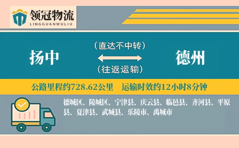 扬中到德州物流公司